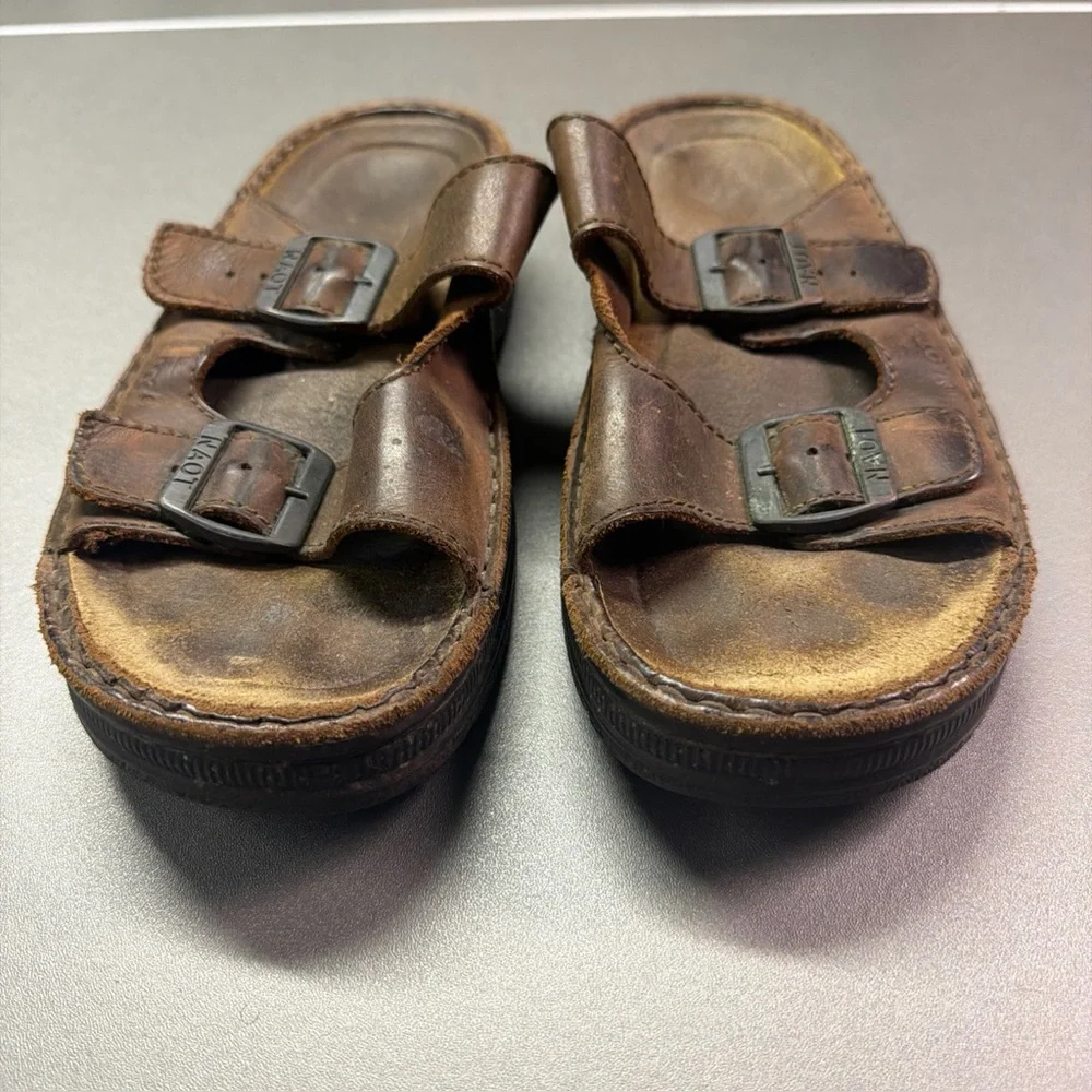 Naot Men’s Mikael Slide Sandals Crazy Horse Leather Size 39 US 6-6.5 Comfort